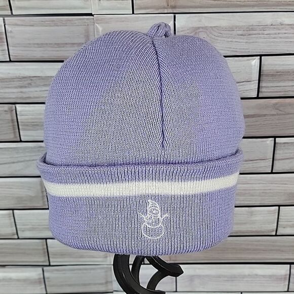 Knitted beanie with snowman - Picture 1 of 7